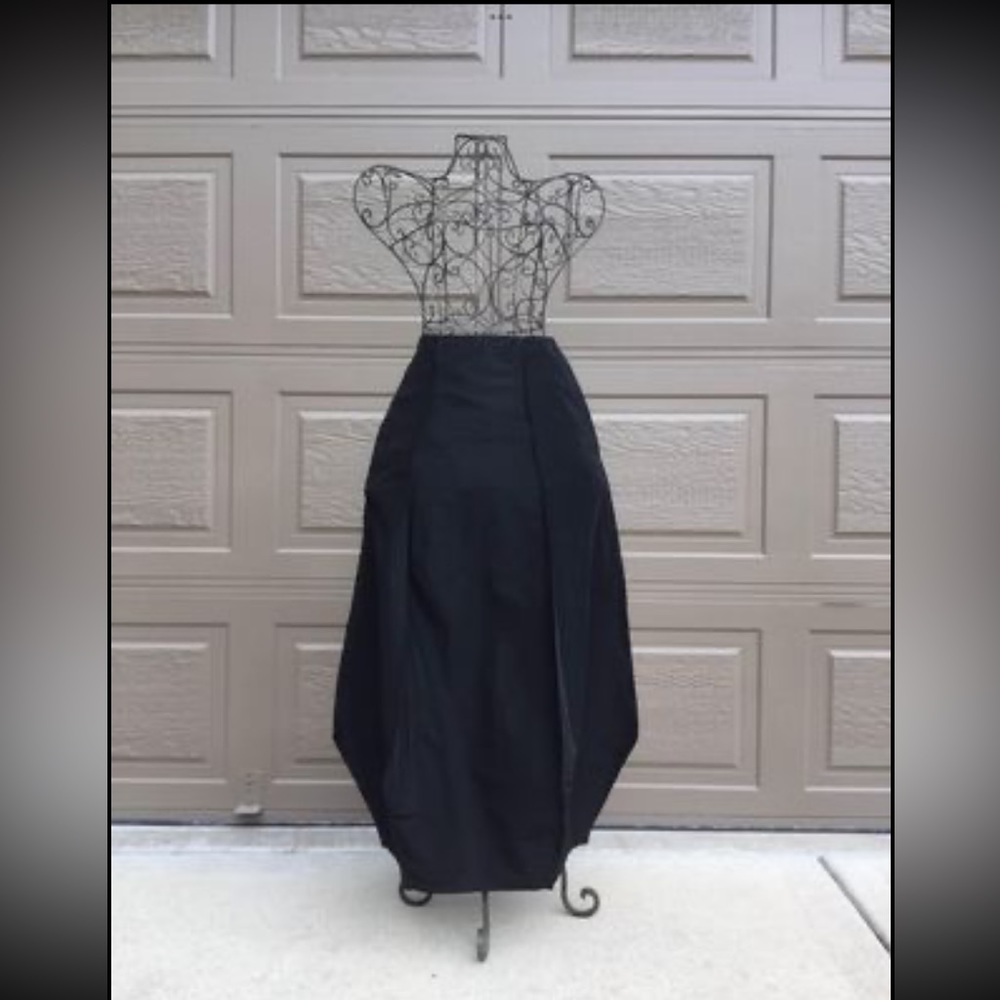 Maxi Skirt fancy elegant women's black dress Size XS, vintage